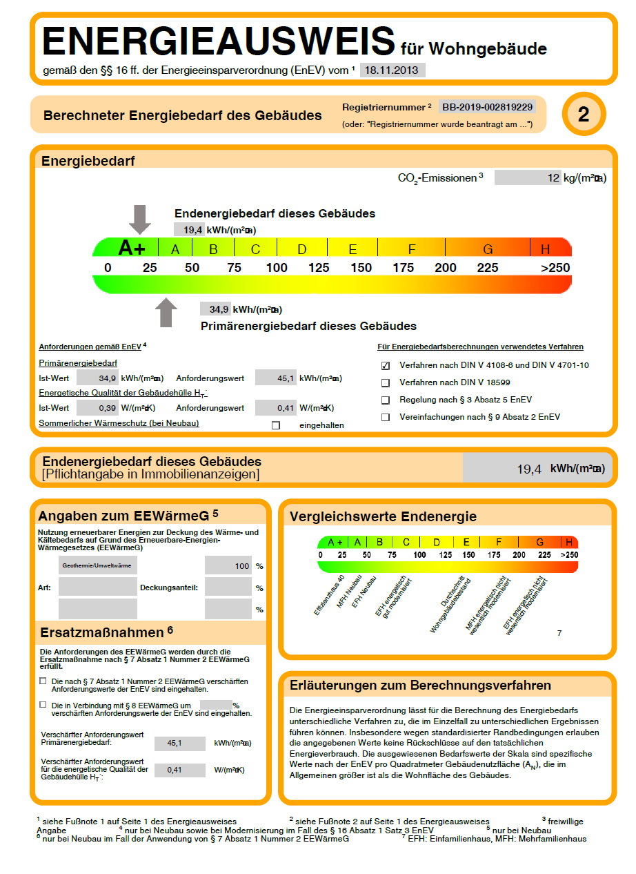 Energieausweis Erkner Haus 1 Eigentum