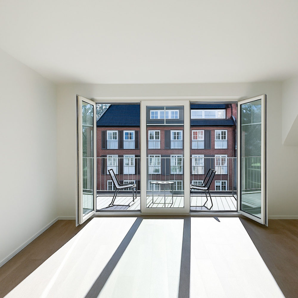 Blick zum Balkon