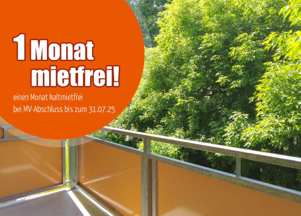 einen Monat kaltmietfrei bei MV-Abschluss bis zum 31.07.25