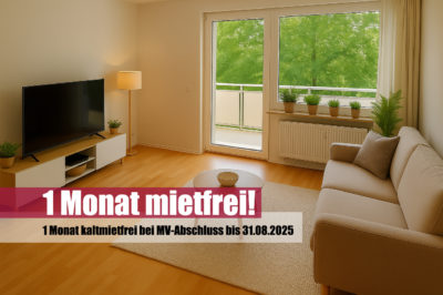 perfekte 2 Zimmer mit großem Balkon