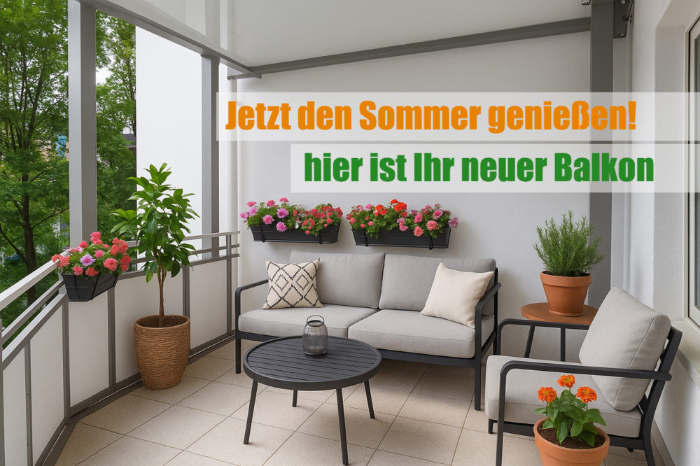 ihr neuer Balkon - Einrichtungsvorschlag generiert