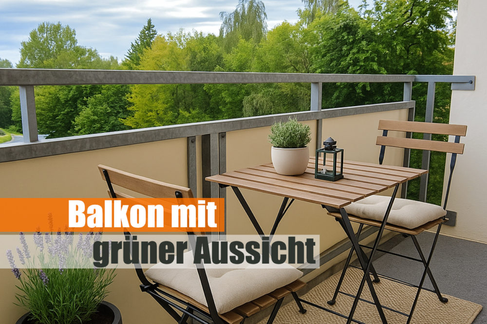 Balkon mit grüner Aussicht