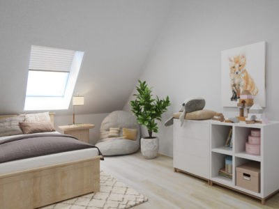 Kinderzimmer (Einrichtung visualisiert)