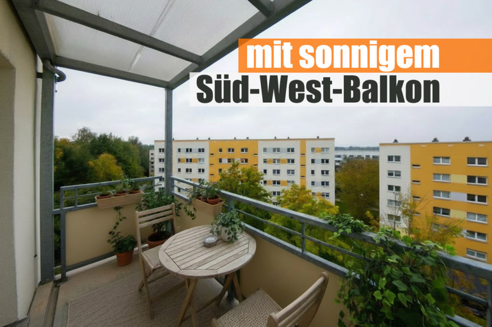 mit sonnigem Süd-West-Balkon