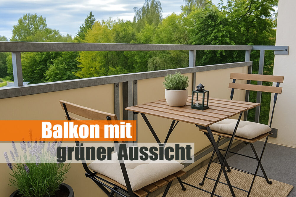 Balkon mit grüner Aussicht