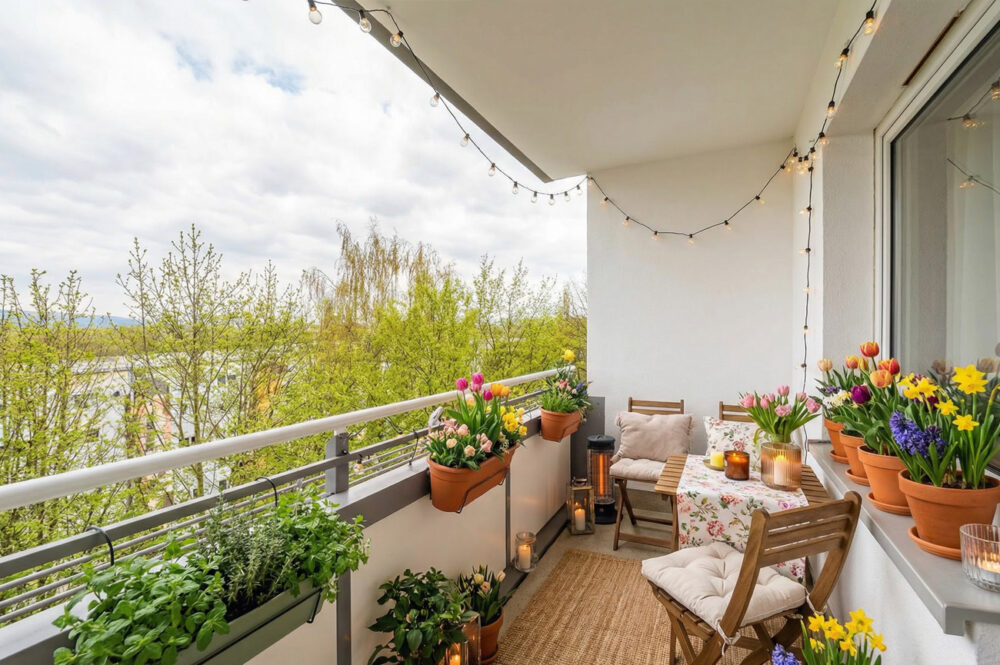 Balkon (Einrichtung KI-visualisiert)