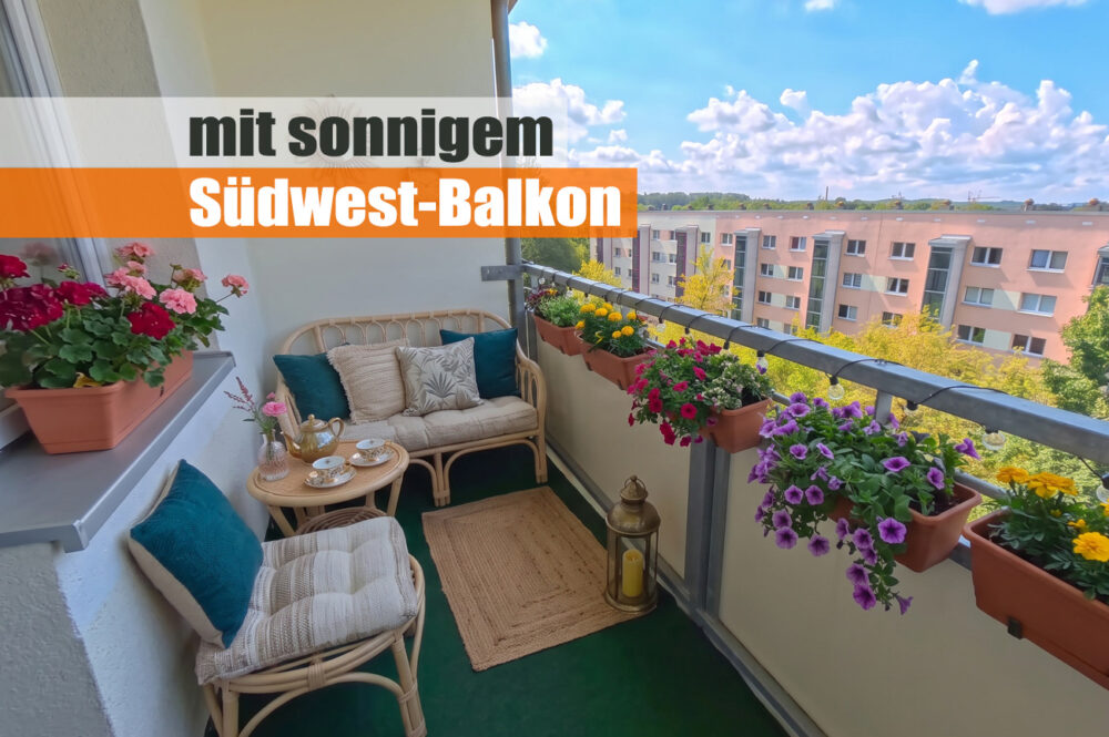 mit sonnigem Südwest-Balkon